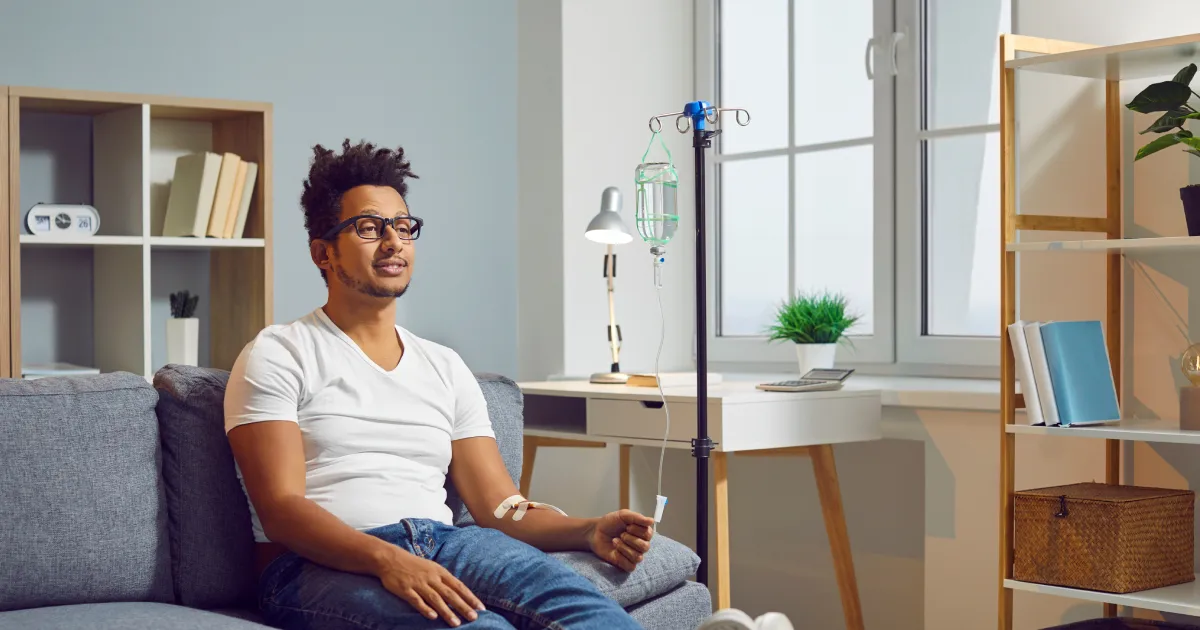 A person receiving IV Therapy in Wichita Falls, TX
